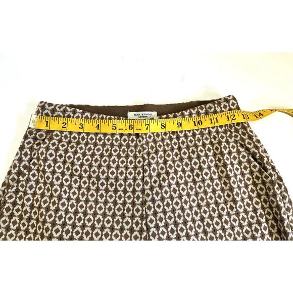 Max Studio Geo Print Wide-Leg Pants – Mid Rise, Full Length (Women’s XS) - Picture 8 of 9